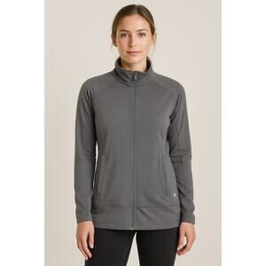 MOUNTAIN HARDWEAR gray heather full zip athletic jacket size small outdoor